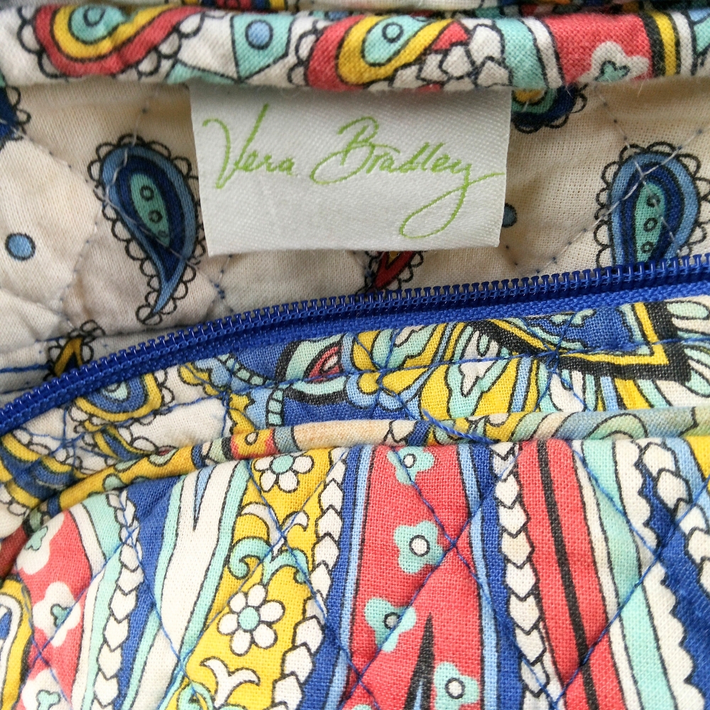 Vera Bradley Marina Paisley Medium Backpack Floral Quilted Cotton Retired 2013 - Picture 7 of 10